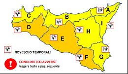 Meteo, met&agrave; Sicilia si colora di arancione: &egrave; allerta