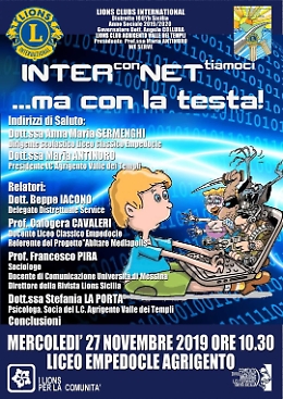 "Interconnettiamoci...con la testa": iniziativa del Lions club Valle dei templi