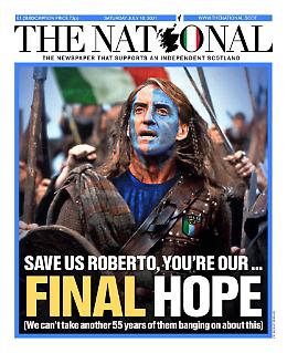 La Scozia tifa per gli Azzurri: Mancini &egrave; il nuovo "Braveheart"