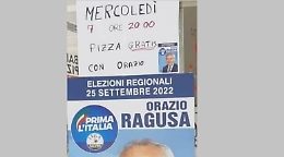 Pizza gratis per l'incontro col candidato, bufera social per Orazio Ragusa