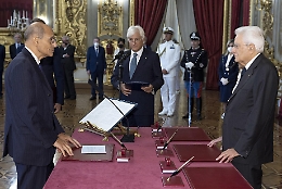 Quirinale: Mattarella al giuramento di Marco D'Aliberti