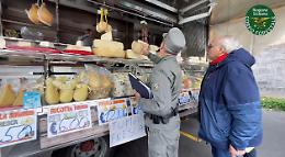 Formaggi freschi e stagionati non tracciati nel mercato di Biancavilla: multe e sequestri
