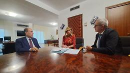 Schifani per due ore in visita all'assessorato decuffarizzato. «Un confronto operativo sui principali dossier»