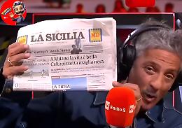 La Sicilia in edicola a Roma e Milano, Fiorello si “emoziona”: «È come essere a casa»