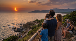 Eclissi parziale al tramonto, il sole d&agrave; spettacolo 