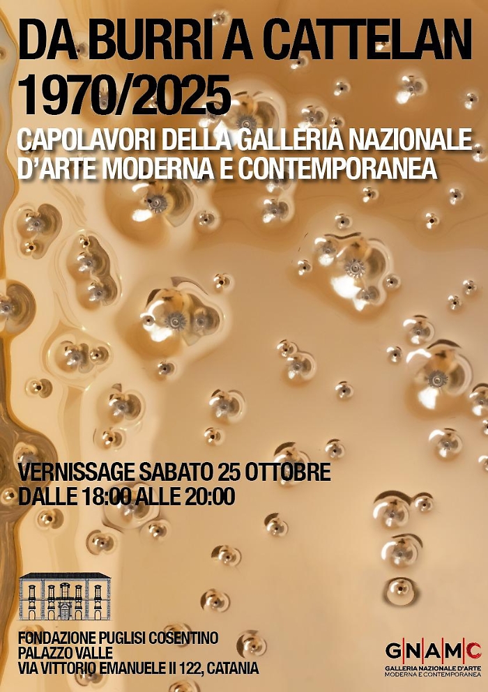 Da Burri a Cattelan: 50 opere della Galleria Nazionale d'Arte Moderna e Contemporanea in mostra a Palazzo Valle, Catania 