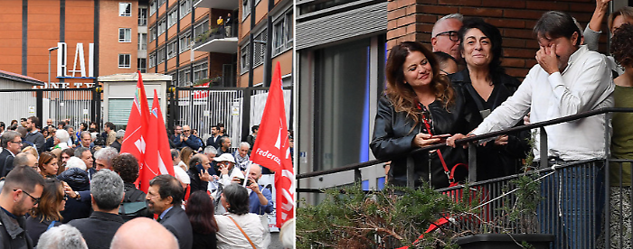 Ordigno davanti a casa di Sigfrido Ranucci, la Rai e i giornalisti in piazza e lui si commuove