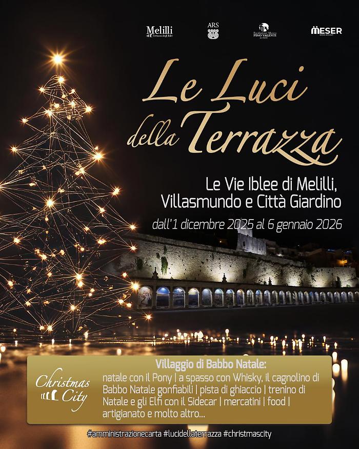  La Terrazza degli Iblei si illumina: Natale a Melilli tra luci e meraviglia  