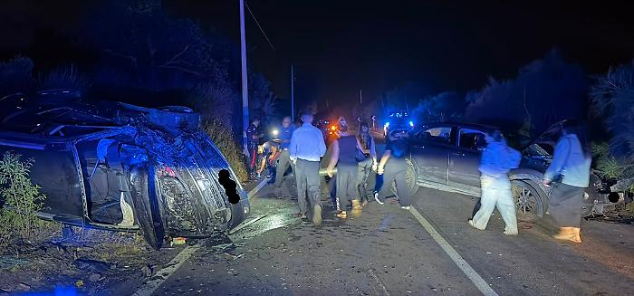 Scontro frontale tra due autovetture nella notte tra Nicolosi e Ragalna: quattro i feriti